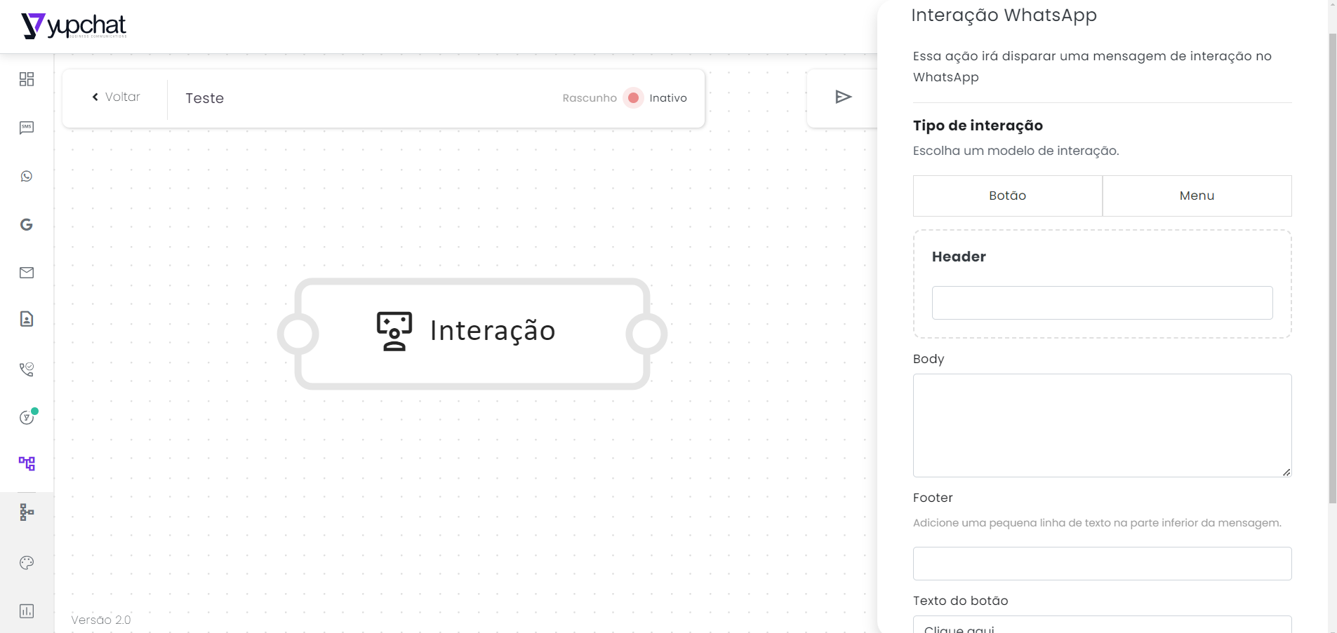 Ação "interação"